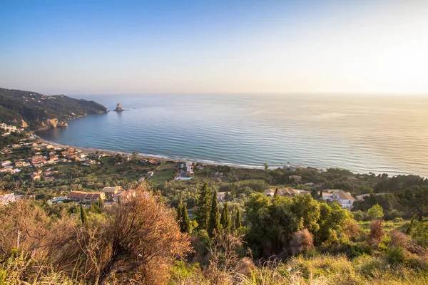 Słynna Plaża Agios Gordios Wyspie Korfu Grecji — Zdjęcie stockowe