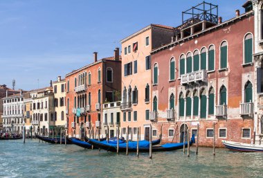 Saraylar boyunca Grand Canal, Venice, İtalya