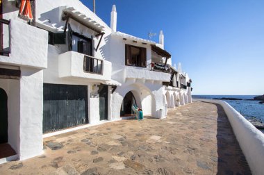 Balık tutma Binibeca Köyü, Menorca, İspanya