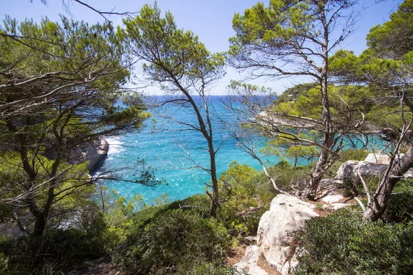 Seascape near Cala Mitjana, Menorca, Spain — Stock Fotó