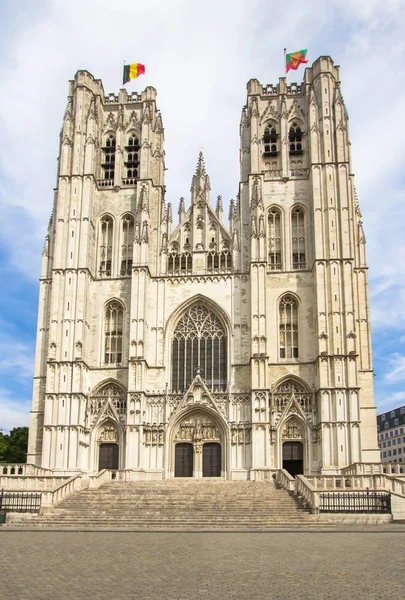 Katedra św Michała i Gudula St. w Brukseli, Belgia — Zdjęcie stockowe