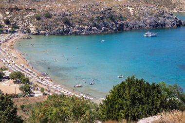 Lindos bay, Rhodos, Yunanistan