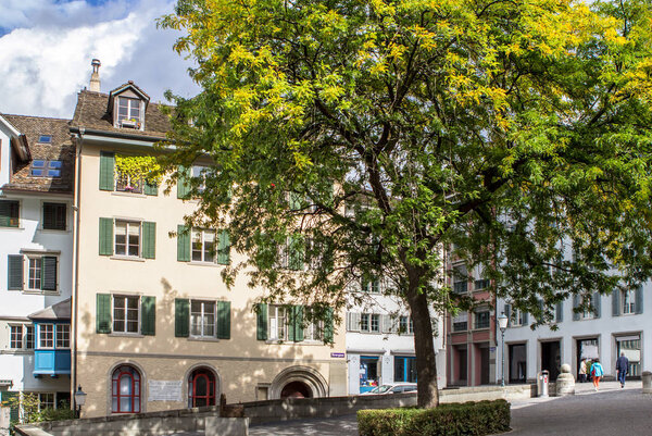 Streets and square in the downtown of Zurich, Switzerland