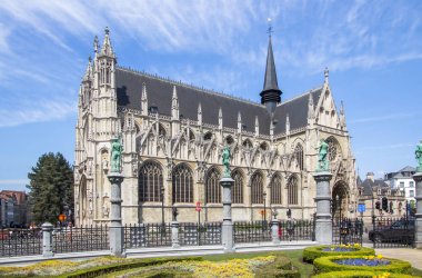 Church of Our Blessed Lady of the Sablon in Brussel, Belgium clipart