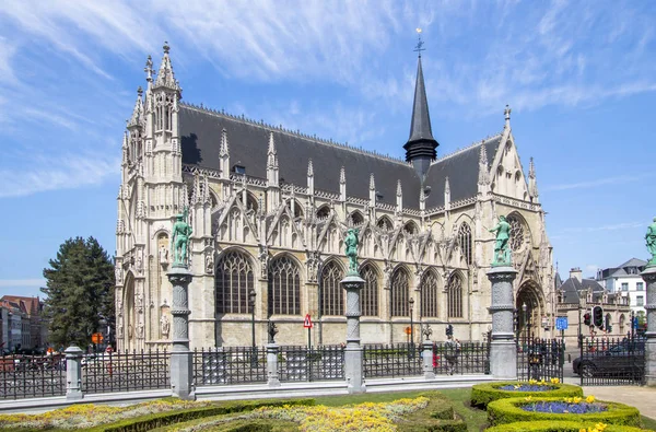 Kościół Najświętszej Marii Panny z Sablon w Brukseli, Belgia — Zdjęcie stockowe