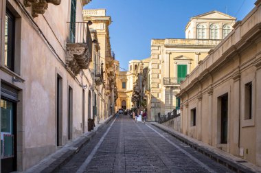 Eski strret Noto, İtalya