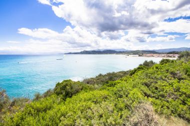 Sidari kıyı şeridi Korfu, Yunanistan
