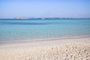 Beach Ses Illetas, Formentera, İspanya