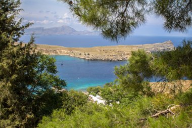 Lindos bay, Rhodos, Yunanistan