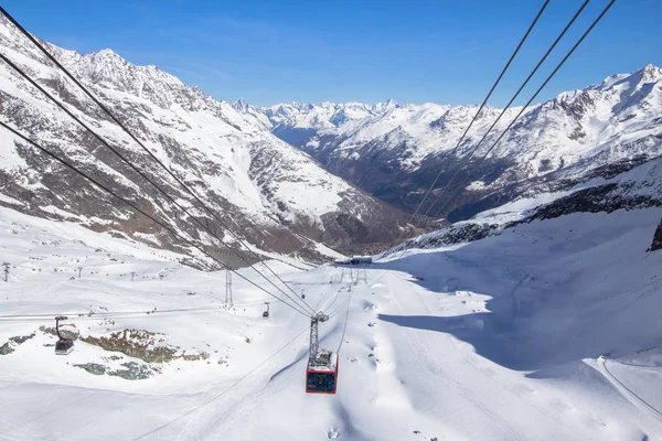 The Funifor ropeway lift in Saas-Fee, Switzerland — Stock Photo, Image
