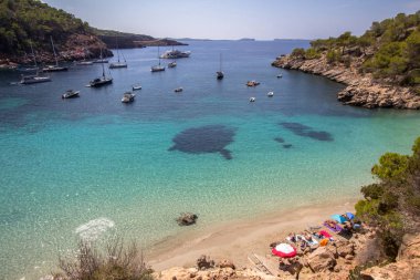 Cala Salada beach, Ibiza, İspanya