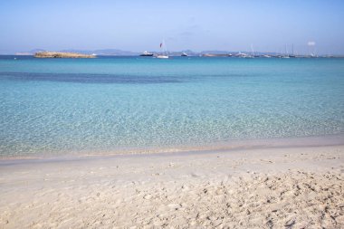 Beach Ses Illetas, Formentera, İspanya