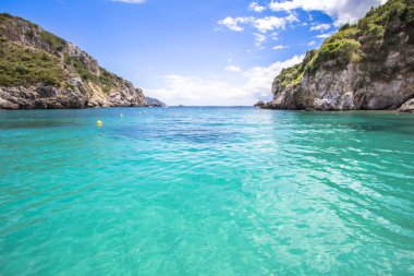 Paleokastritsa bay Korfu, Yunanistan