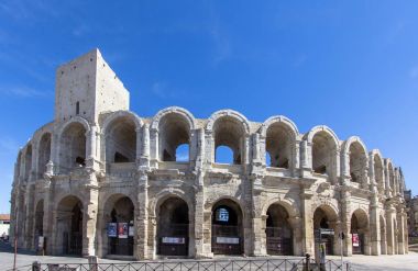 Roman amphitheatre in Arles, France clipart