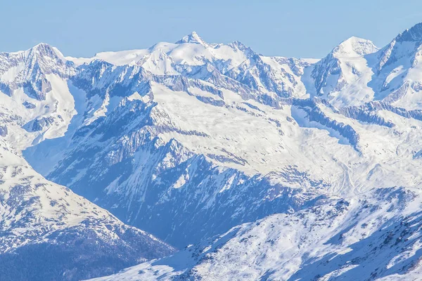 Masyw górski w Saas Fee, Szwajcaria — Zdjęcie stockowe