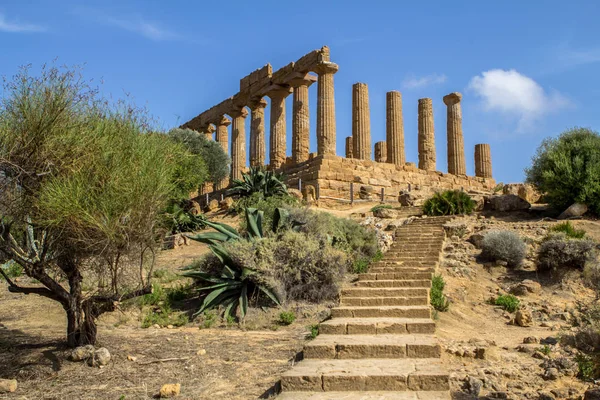 Templo de Juno en el Valle de los Templos, Agrigento, Italia — Foto de Stock