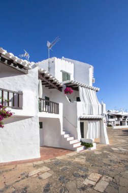 Balık tutma Binibeca Köyü, Menorca, İspanya