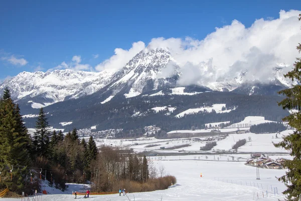 Montañas Kaiser y bosque de pinos, Austria —  Fotos de Stock