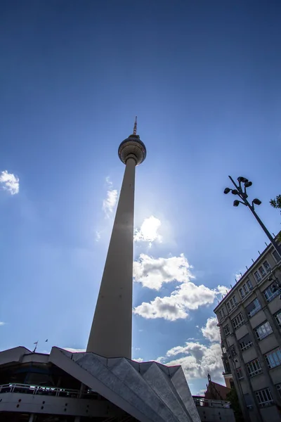 Widok z wieży telewizyjnej w Berlinie lub Fernsehturm — Zdjęcie stockowe