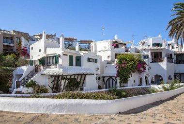 Balık tutma Binibeca Köyü, Menorca, İspanya