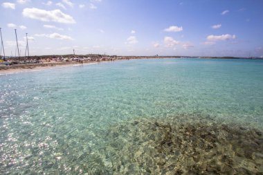Beach Ses Illetas, Formentera, İspanya