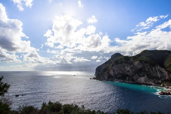 Ampelaki bay, Corfu, Yunanistan — Stok fotoğraf