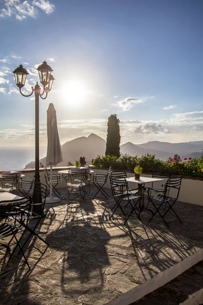 Restaurant with panorama view, Corfu, Greece