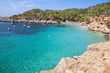 Cala Salada beach, Ibiza, İspanya