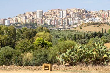 Agrigento şehir panorama, İtalya