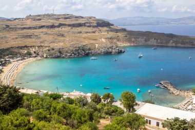 Lindos bay, Rhodos, Yunanistan