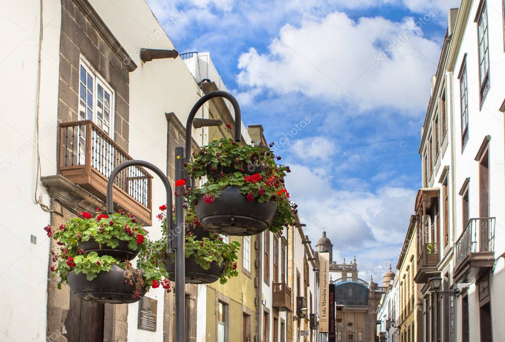 Cityscape with houses in Las Palmas, Gran Canaria, Spain 