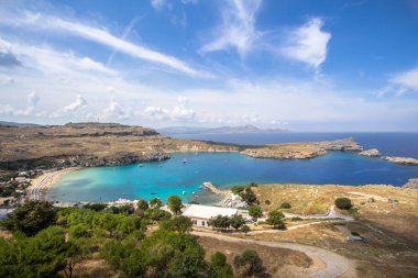 Lindos bay, Rhodos, Yunanistan