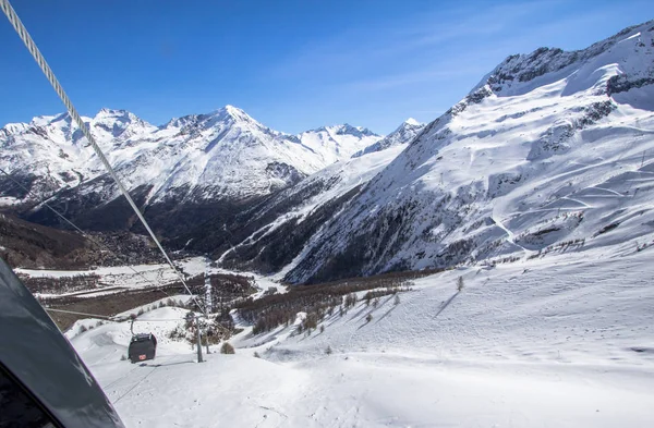 Funifor teleferik Asansör Saas-Fee, İsviçre — Stok fotoğraf