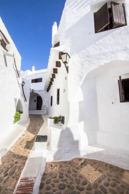 Balık tutma Binibeca Köyü, Menorca, İspanya