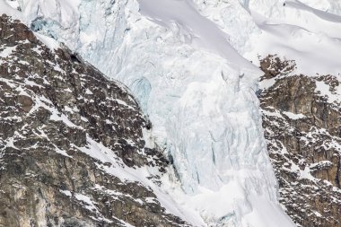 Karla kaplı buzul in bir dağlar, Saas-Fee İsviçre