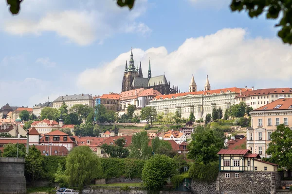 Prague Castle across the river Vltava — Stock Photo, Image