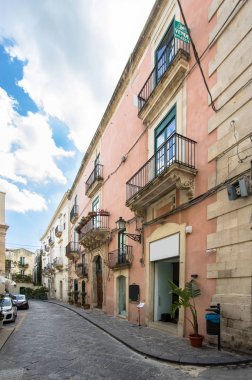 Ortigia Alley, Syracuse, Sicilya, İtalya