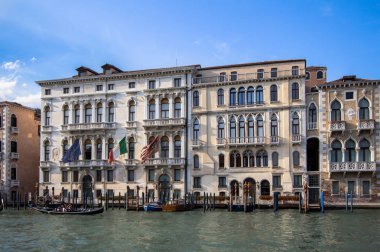 Saraylar üzerinde Grand Canal, Venice, İtalya