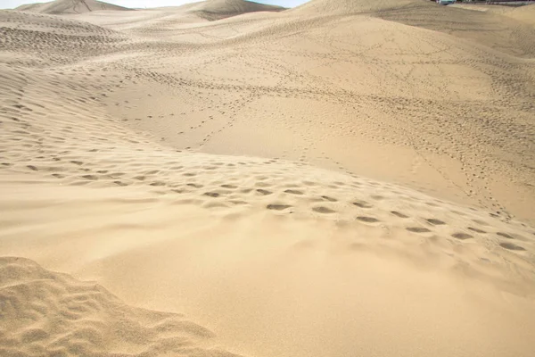 Maspalomas Sand Dune öknen, Grand Canaria — Stockfoto