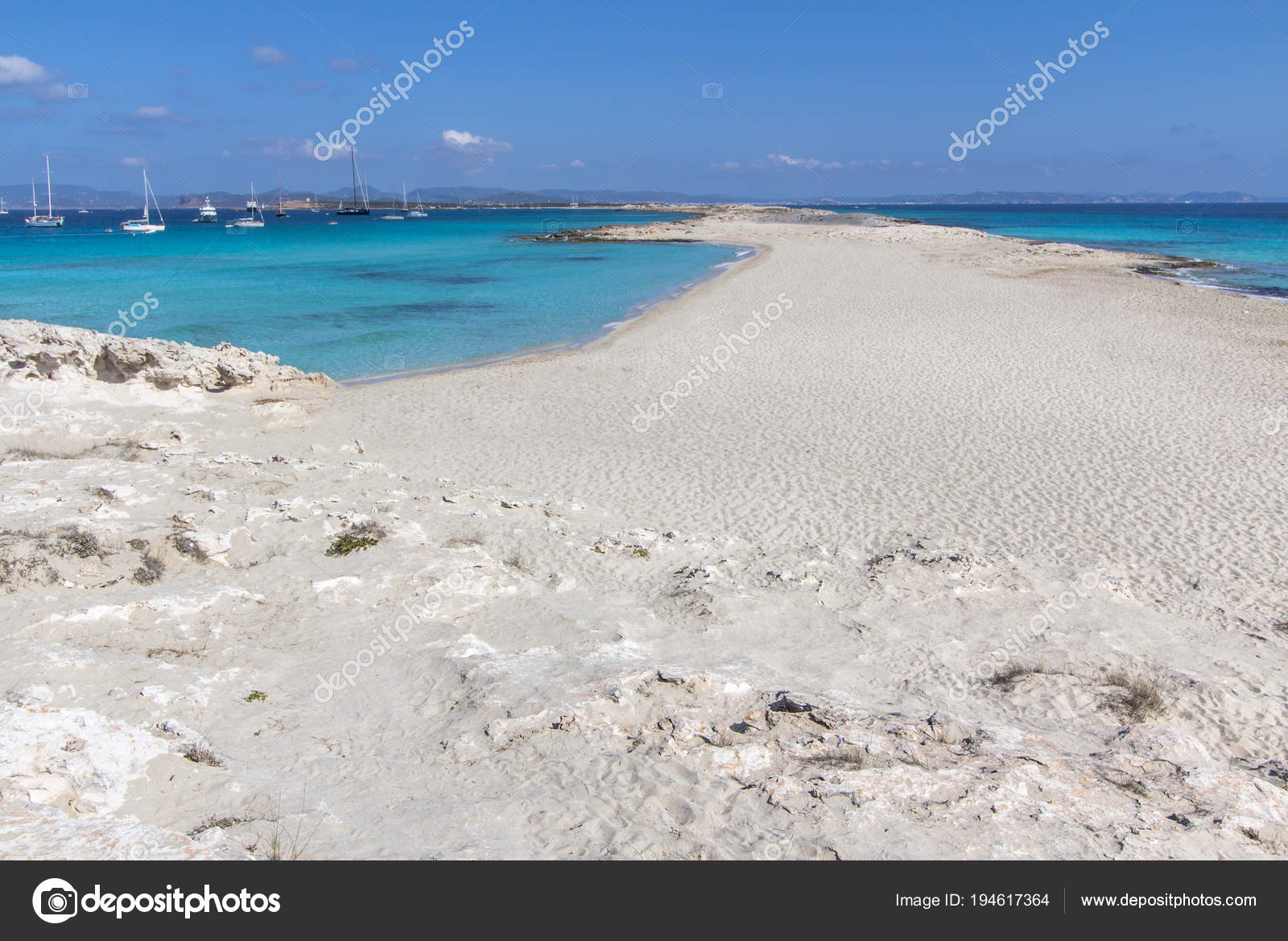 Spiaggia Di Ses Illetes Formentera Spagna Foto Stock