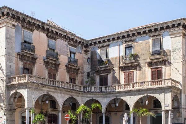 Historic building on the square Stesicoro, Catania, Italy — Stock Photo, Image