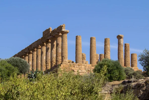 Juno-templet i Tempeldalen, Agrigento, Italien - Stock-foto