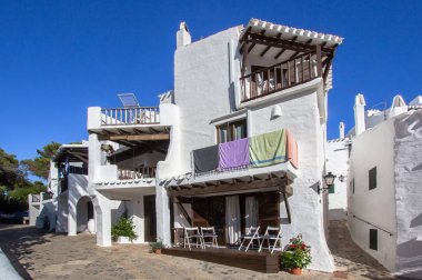 Balık tutma Binibeca Köyü, Menorca, İspanya