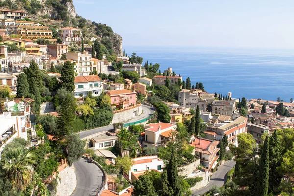 Panoramica di Taormina, Italia — Foto Stock
