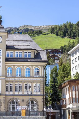 St. Moritz - yaz cityscape, İsviçre