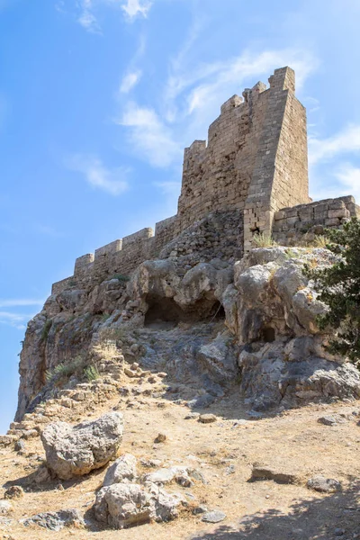 Fortress of Lindos, Rhodes, Greece — Stock Photo, Image