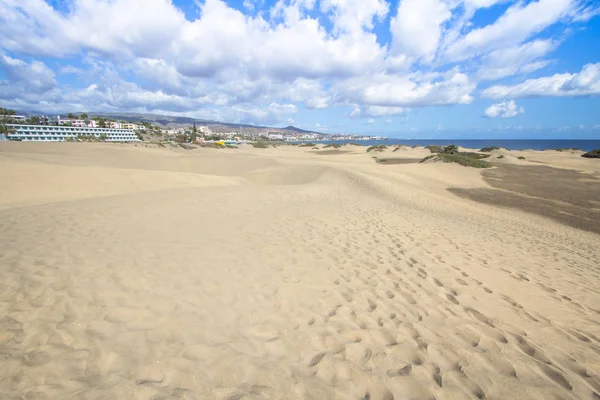 Desierto de dunas de arena de Maspalomas, Gran Canaria —  Fotos de Stock