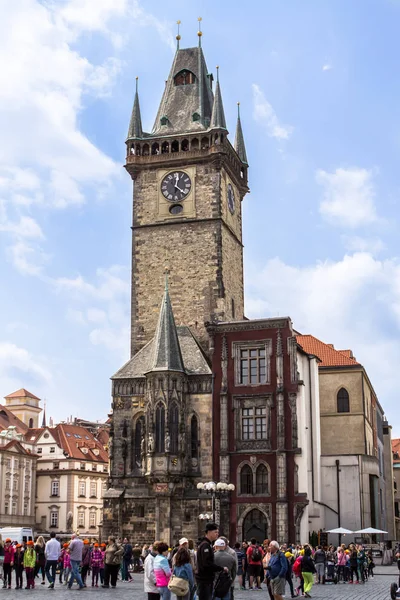 Věž s orlojem v Praze — Stock fotografie