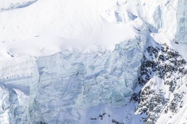 Karla kaplı buzul in bir dağlar, Saas-Fee İsviçre