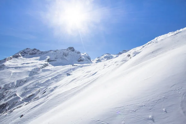 Masyw górski w Saas Fee, Szwajcaria — Zdjęcie stockowe